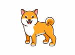 卡通柴犬