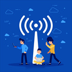 wifi网络信号插画设计