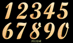 金色立体数字
