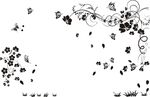 硅藻泥刻花 花纹 线条 矢量