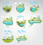8款节约用水世界水日主题元素