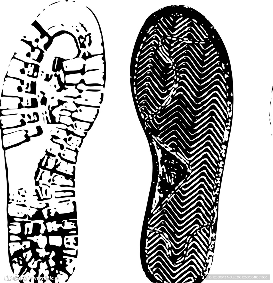 矢量鞋印