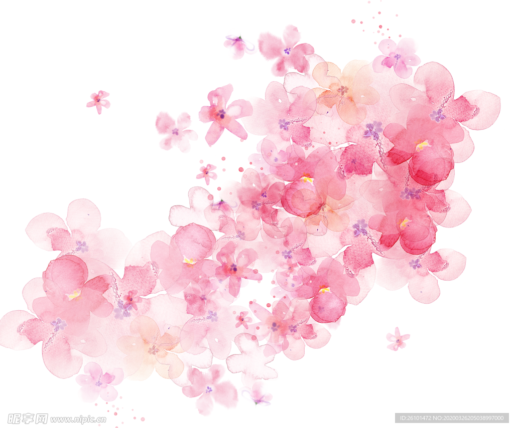 水彩花