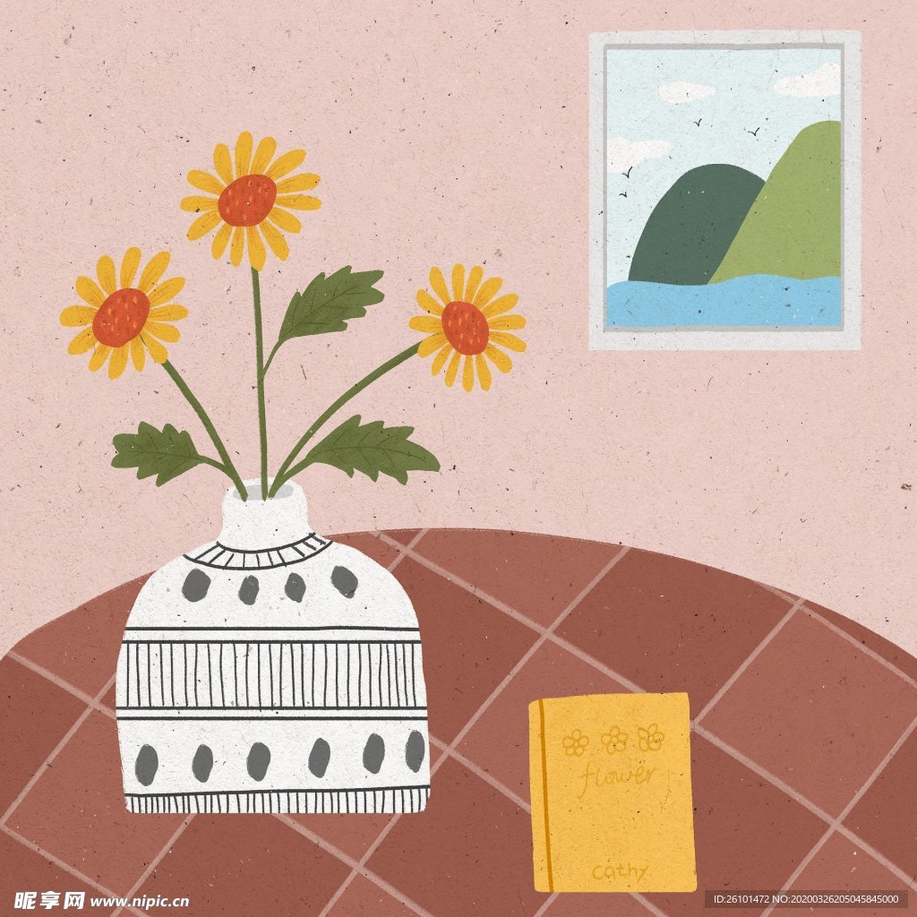 向日葵插画