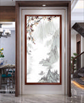 国画山水玄关画