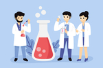 矢量卡通科学实验人物