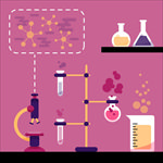 矢量卡通科学实验人物