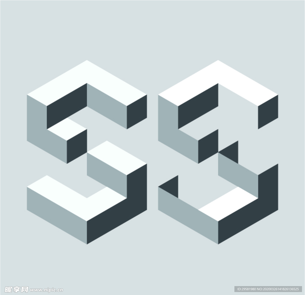 字母S标志logo设计