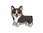 卡通柯基犬