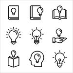 简约线性创意教育图标icon