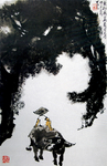 李可染国画牧牛图