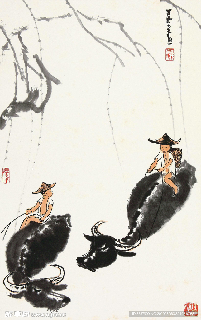 李可染国画牛