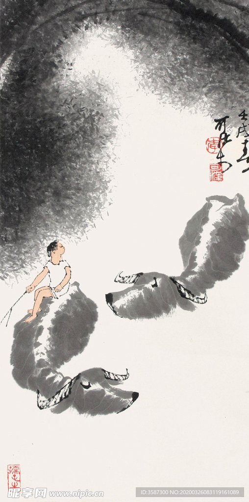 李可染牧牛图