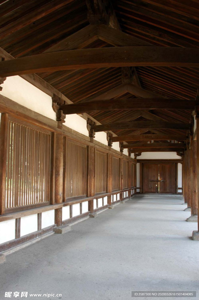 日式建筑走廊