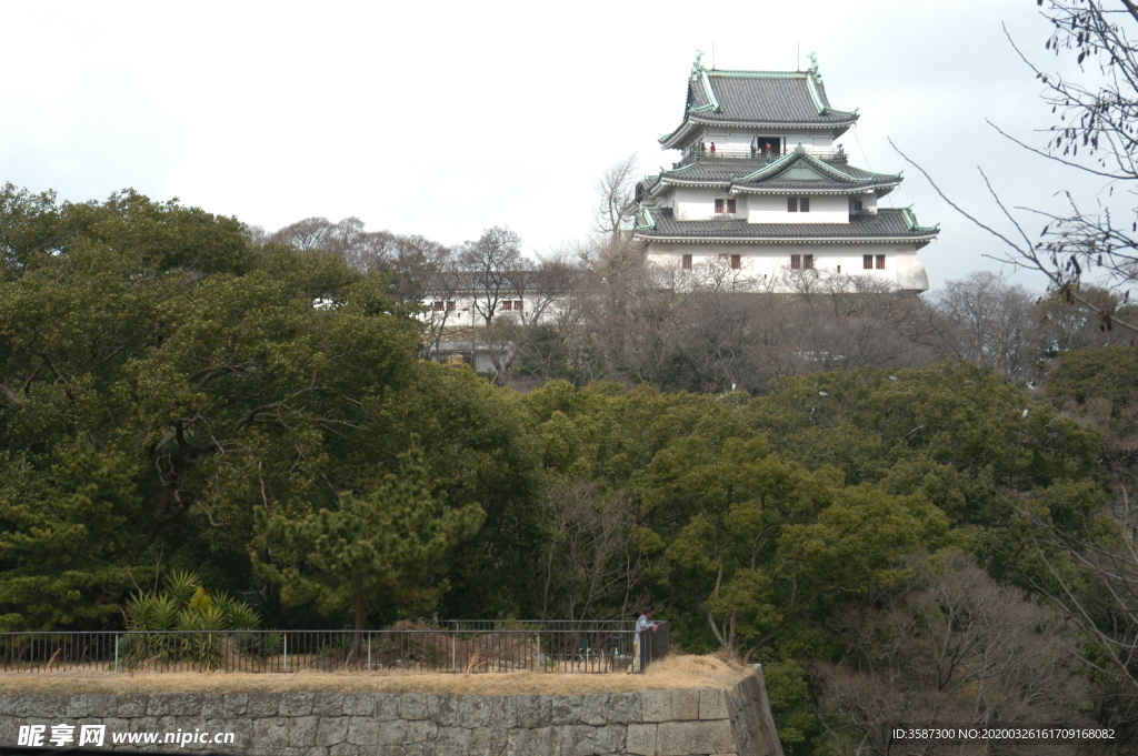 日本古城城楼