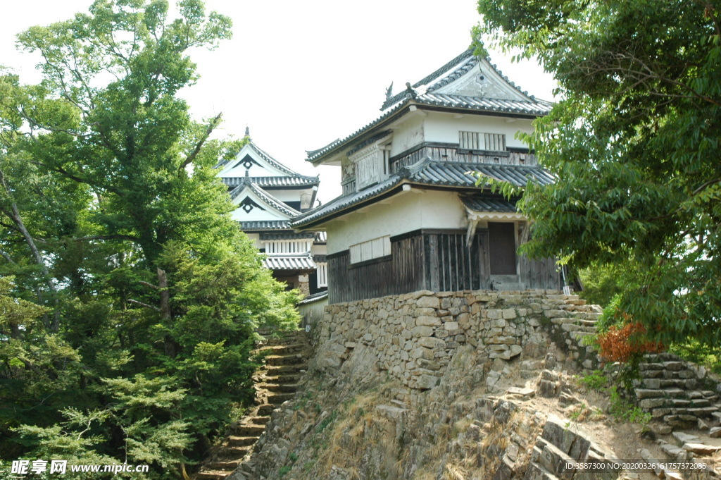 日本古城建筑物