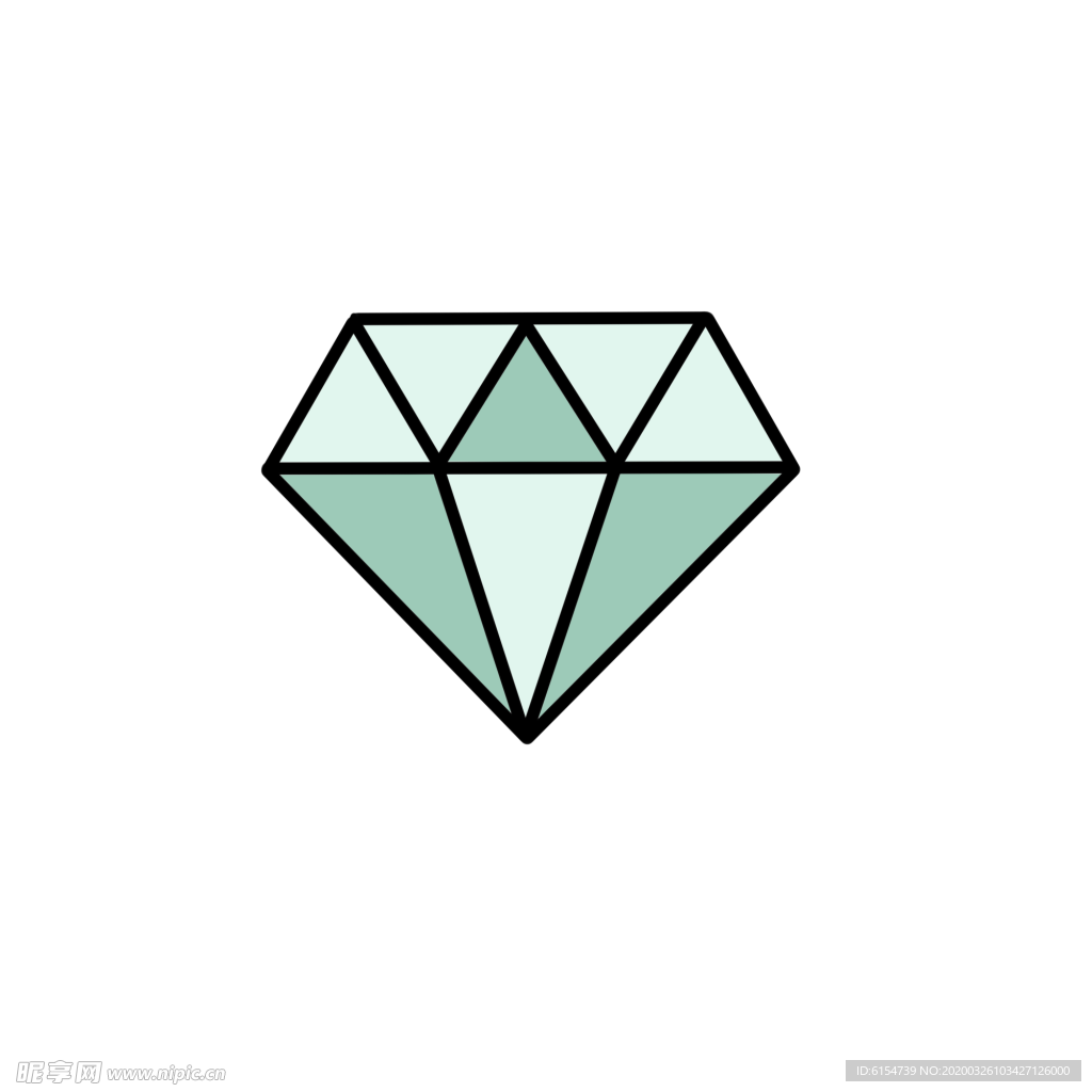 手绘钻石宝石水晶珠宝免扣素材