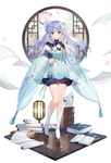 彩色动漫人物插画背景