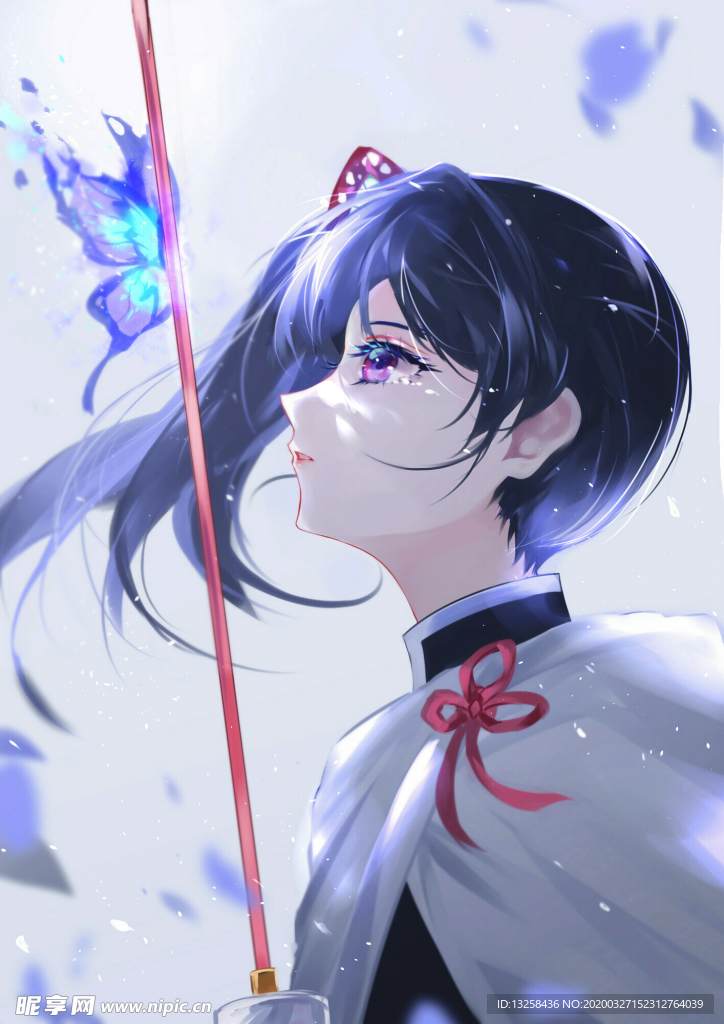 彩色动漫人物插画背景