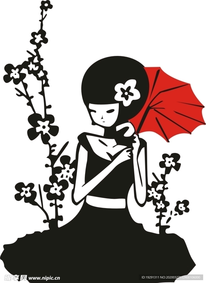 女孩图案