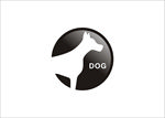狗狗ICON徽章LOGO矢量图
