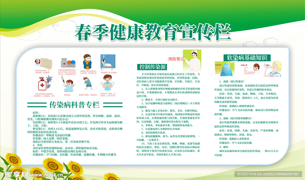 春季健康教育宣传栏