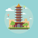 中国建筑插画
