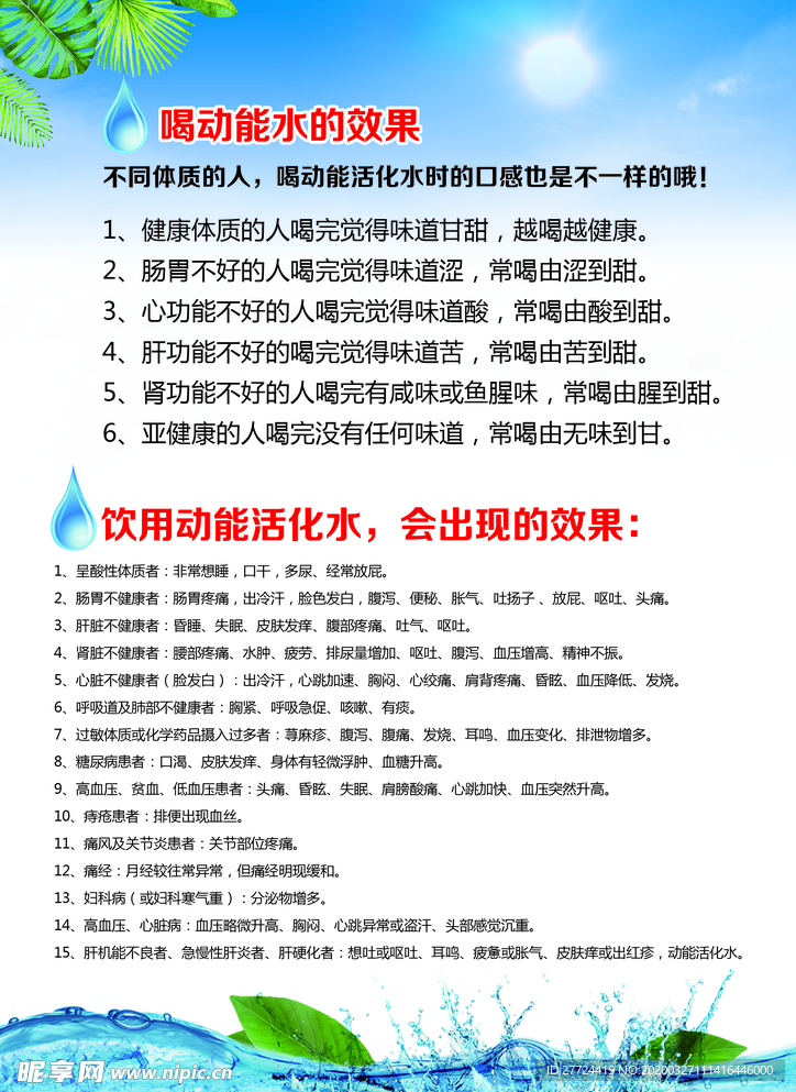 健康饮水说明