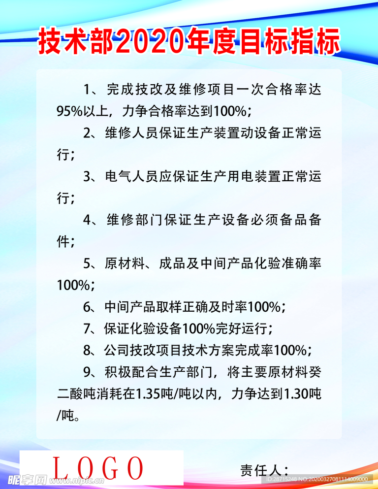 技术部2020目标图版