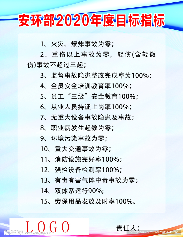 安环部2020目标图版