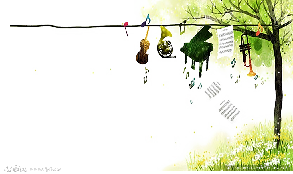 绿色背景