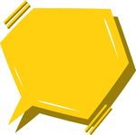 金黄色创意对话框文本框