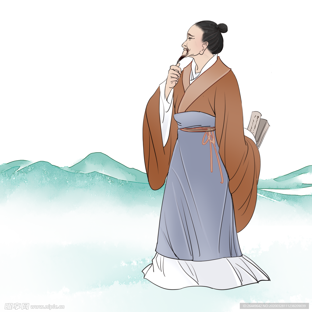 国学人物插画