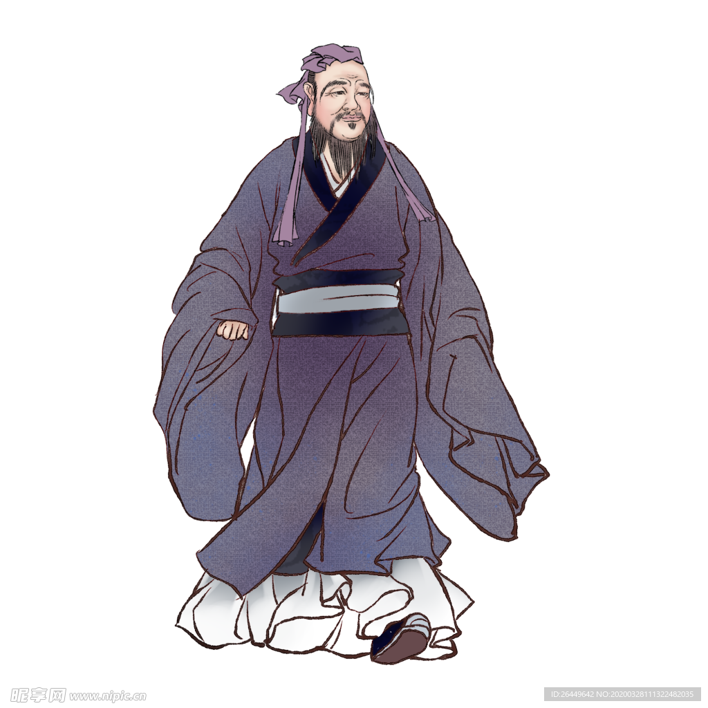 国学人物插画