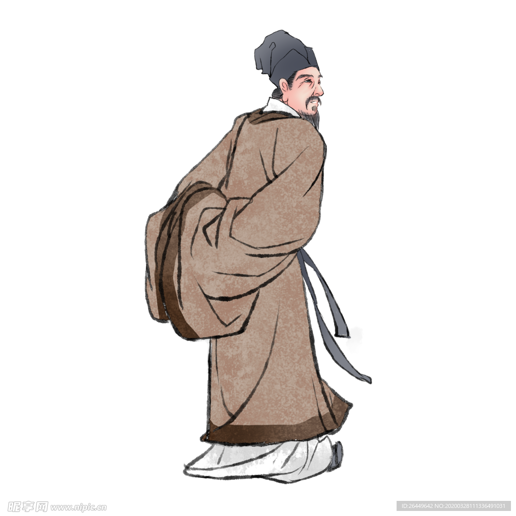 国学人物插画