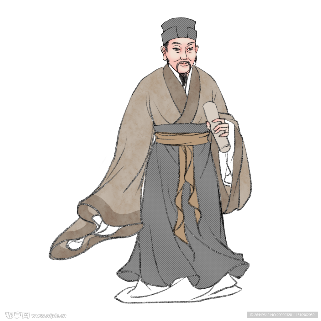 国学人物插画