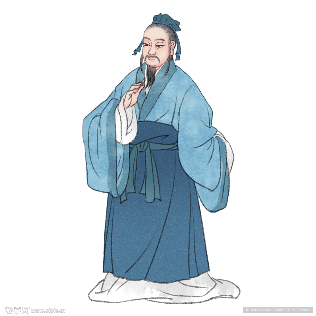 国学人物插画
