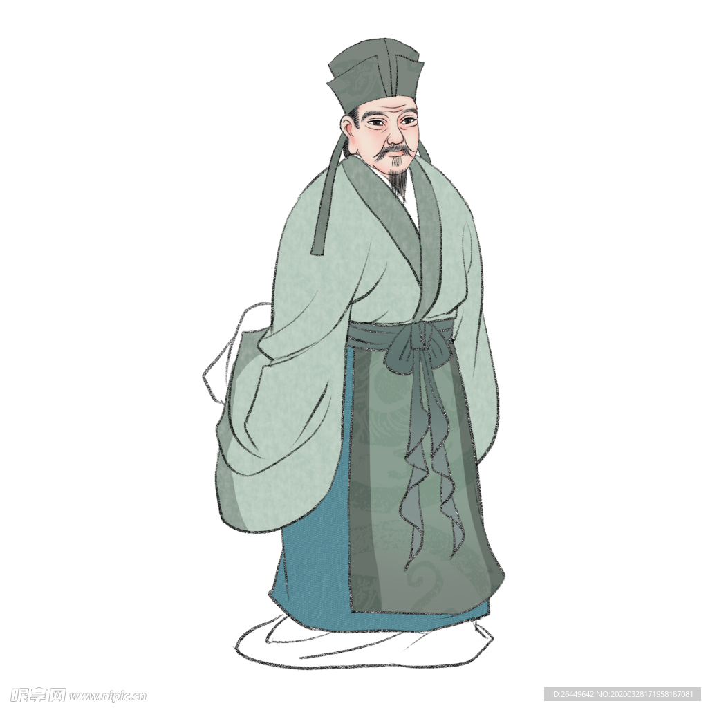 国学人物插画