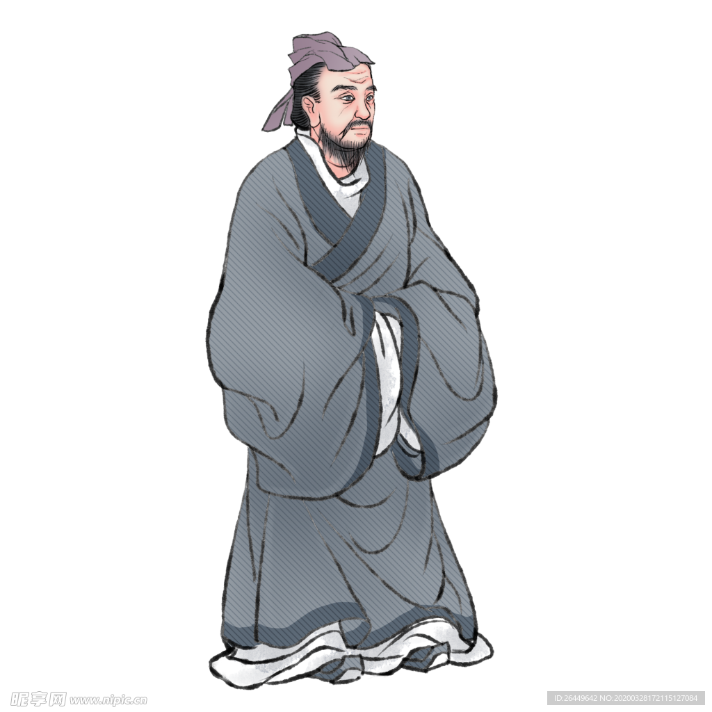 国学人物插画