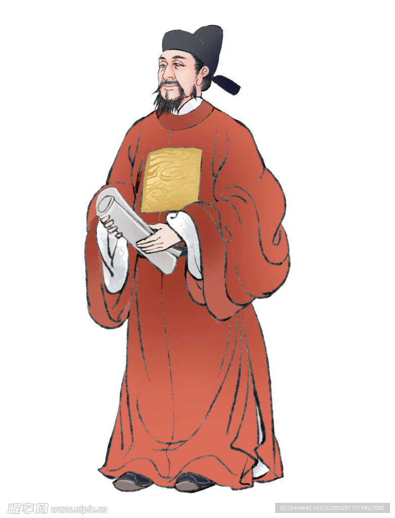 国学人物插画