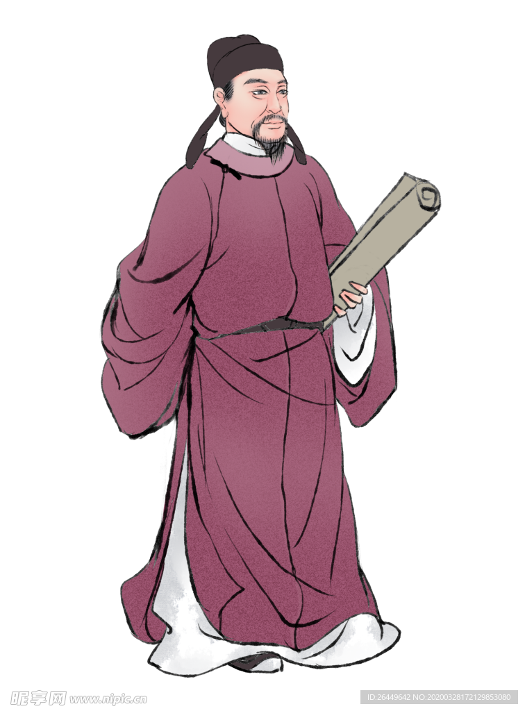 国学人物插画