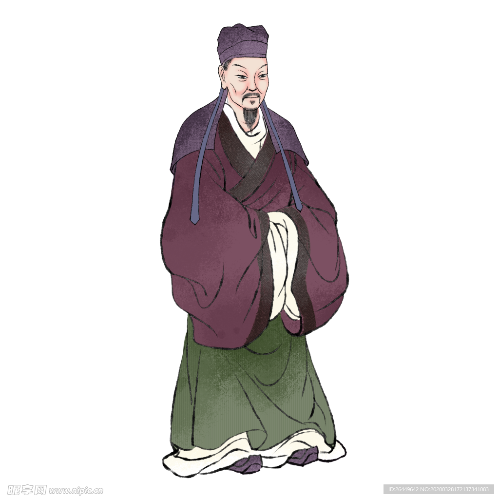 国学人物插画