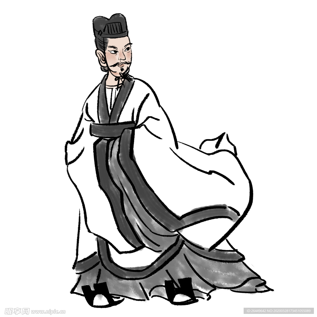 国学人物插画