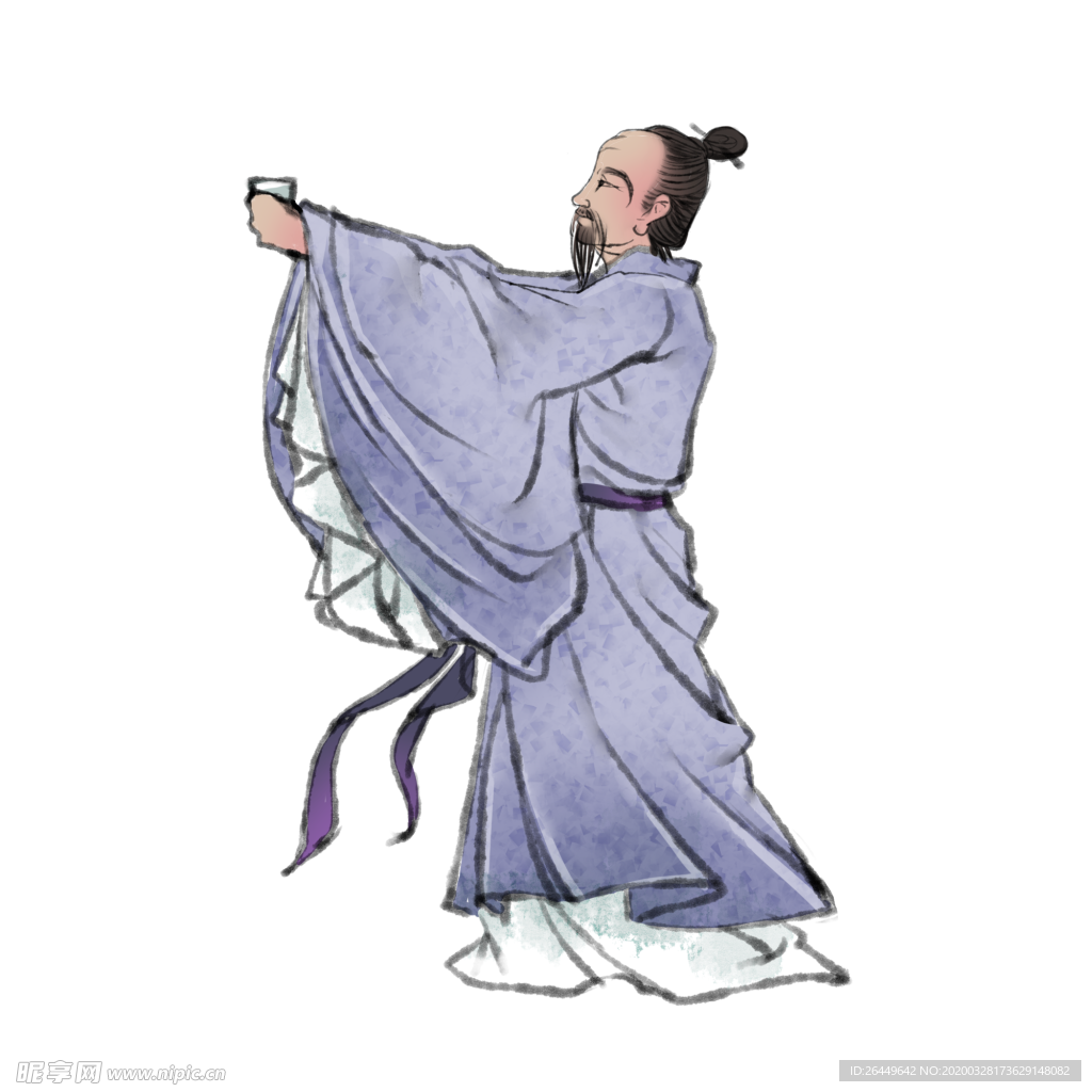 国学人物插画