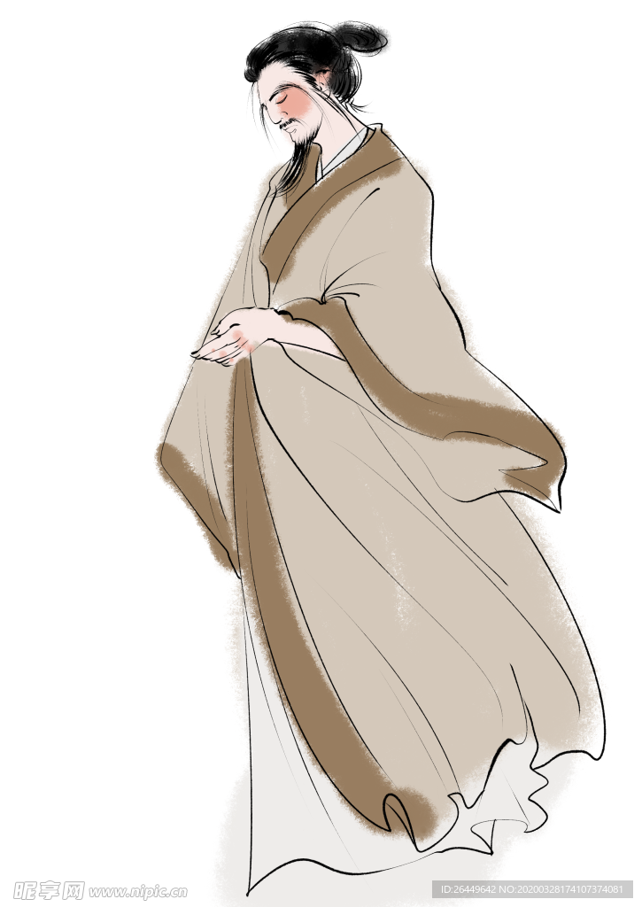 国学人物插画