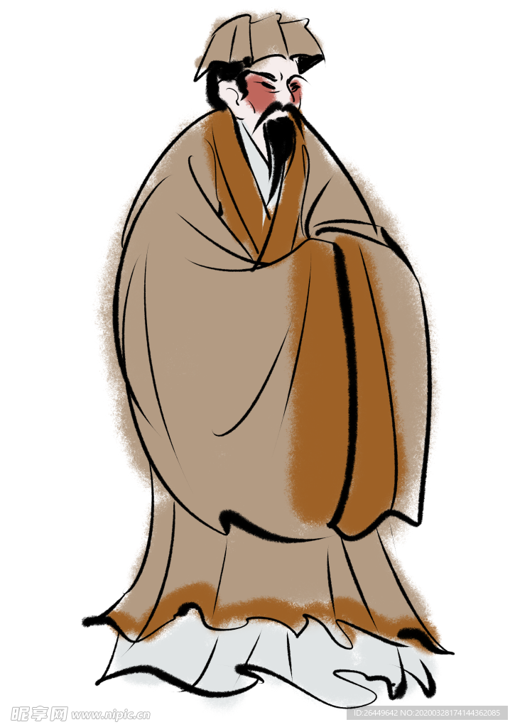 国学人物插画