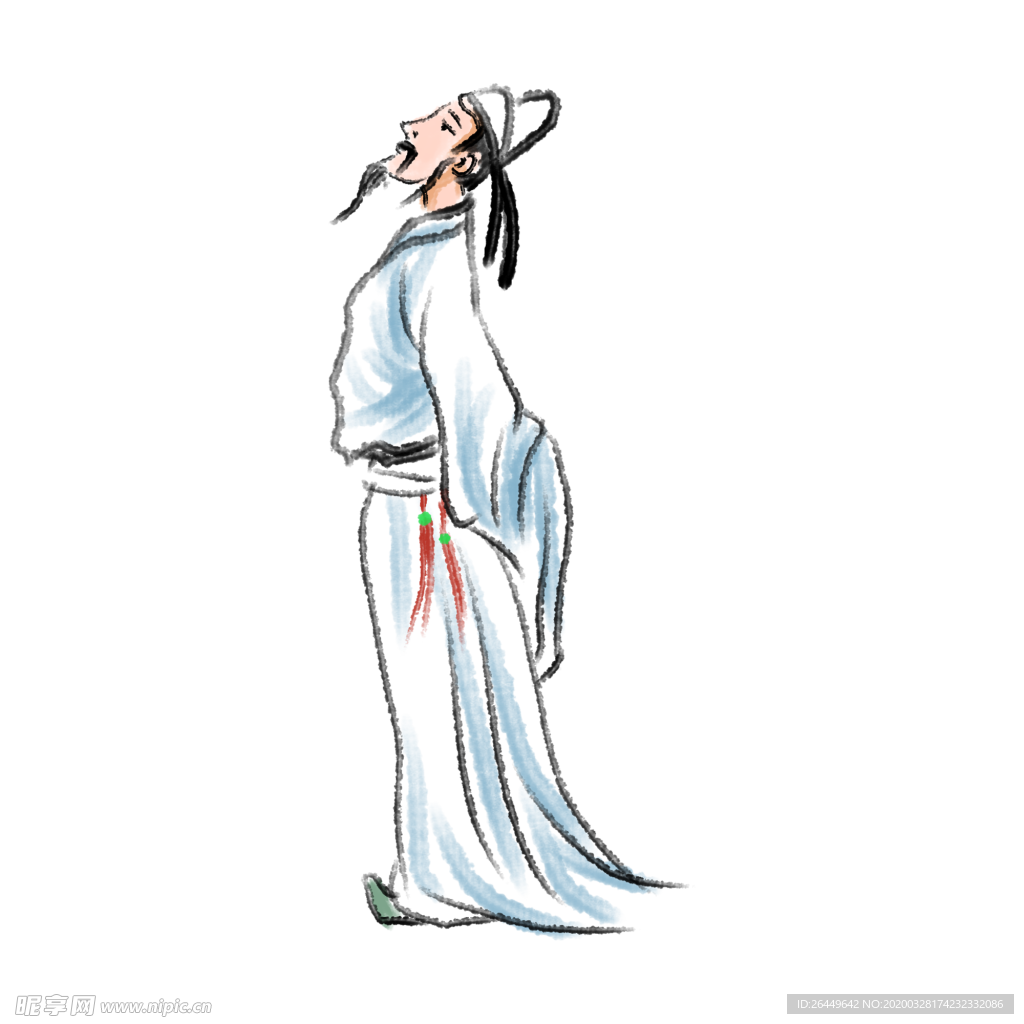 国学人物插画