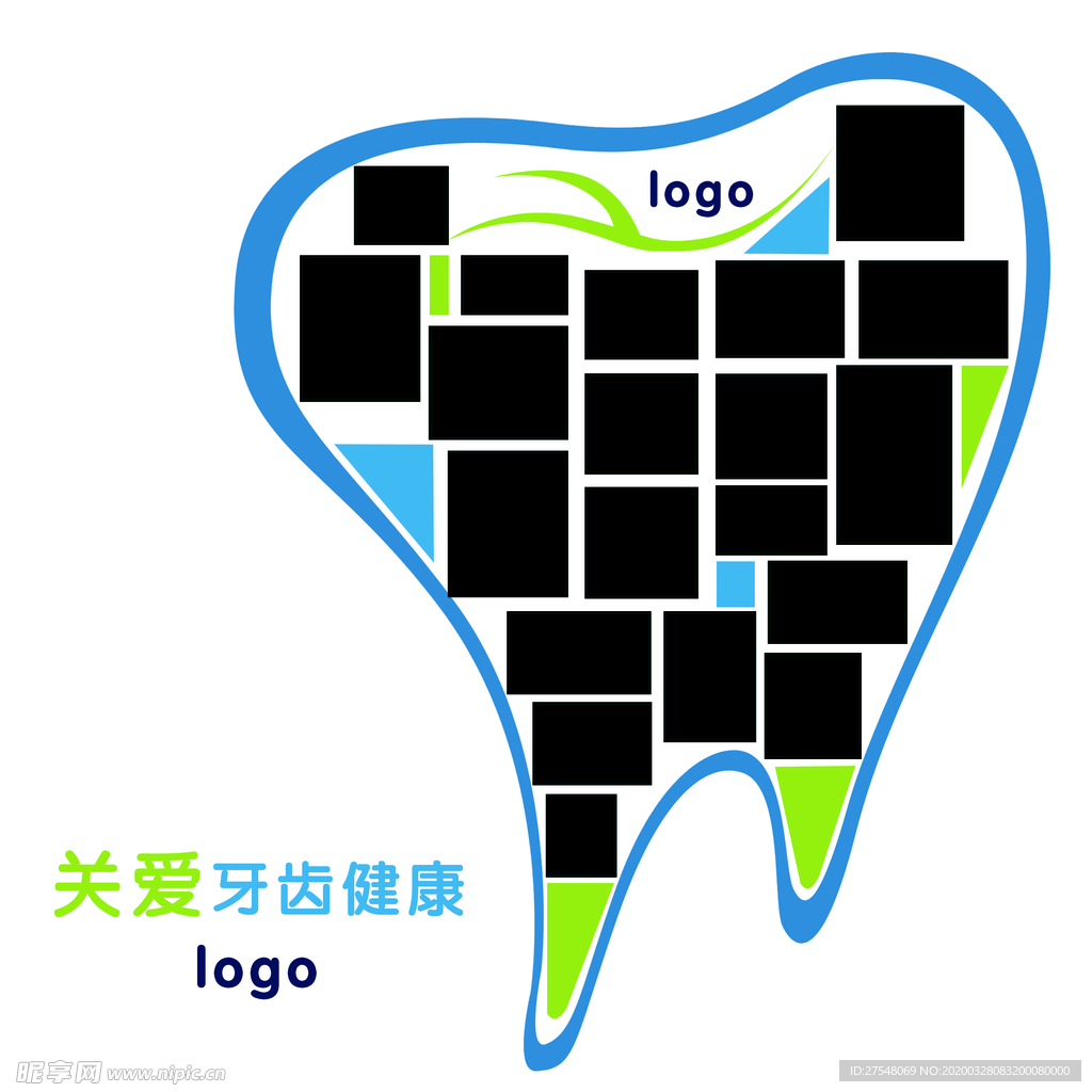 照片排版 医学 牙型形象墙