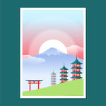 唯美简约旅游抽象海报背景