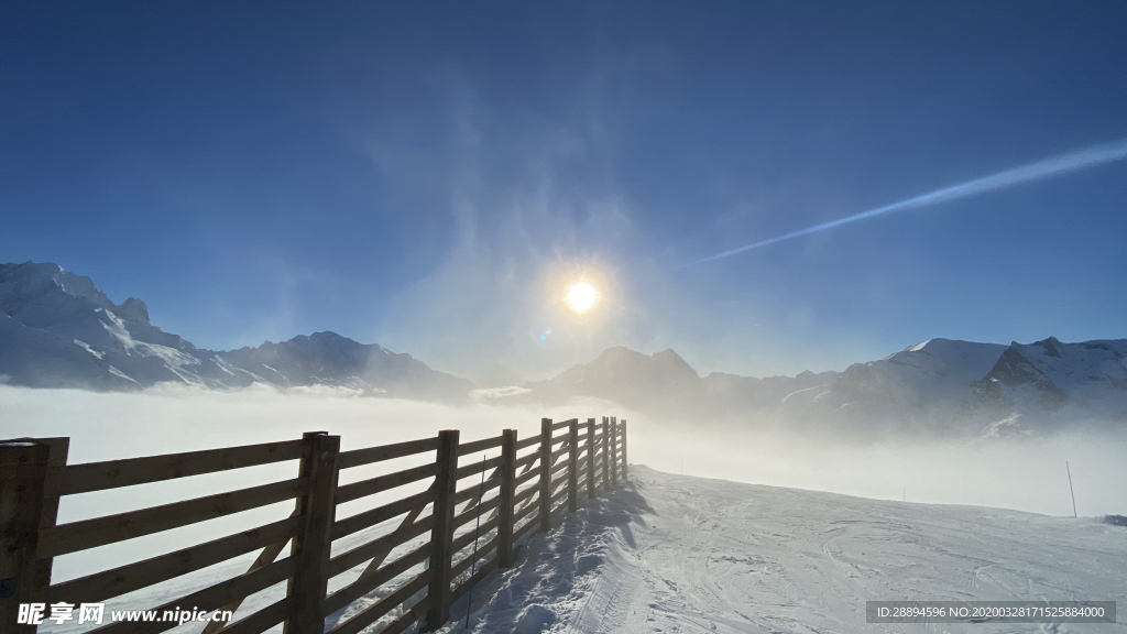 霞慕尼 山 雪 法国